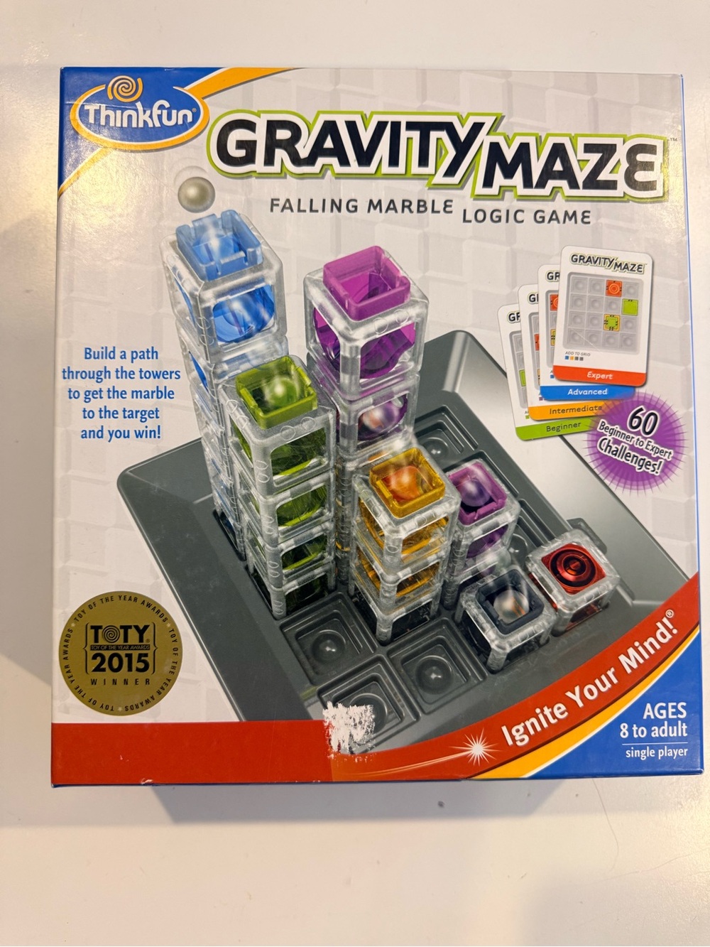 ThinkFun Gravity Maze Falling Marble Logic Game - Multicolor